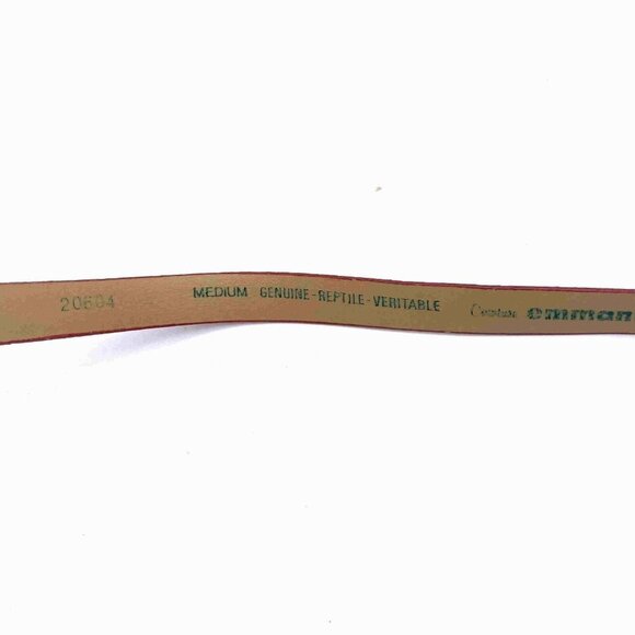 Couture Emmanuel Vintage Genuine-Reptile-Veritable Belt Women\'s Medium Red 34\